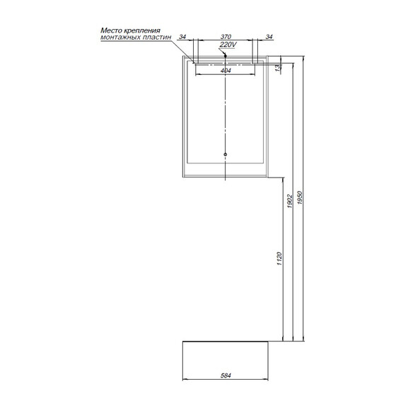 ЗЕРКАЛО AQUANET МИЛАН 60 ДУБ РУСТИКАЛЬНЫЙ