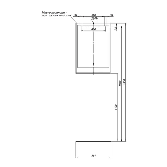 ЗЕРКАЛО AQUANET МИЛАН 60 ДУБ СВЕТЛЫЙ