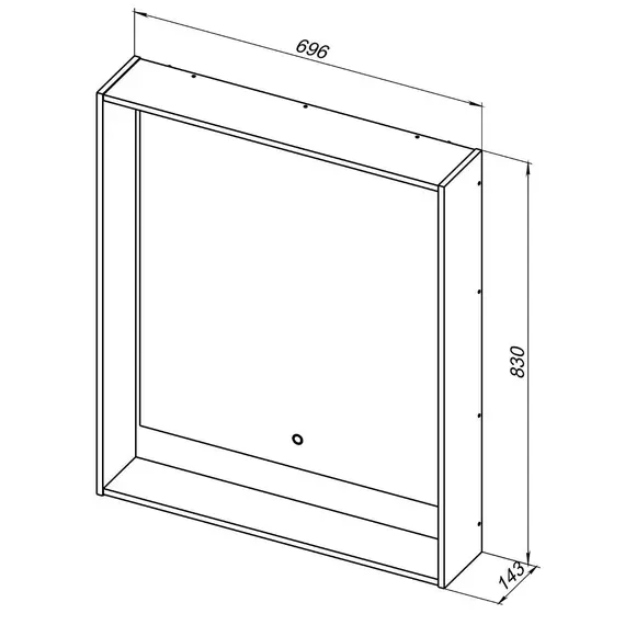 ЗЕРКАЛО AQUANET МИЛАН 70 ДУБ СВЕТЛЫЙ