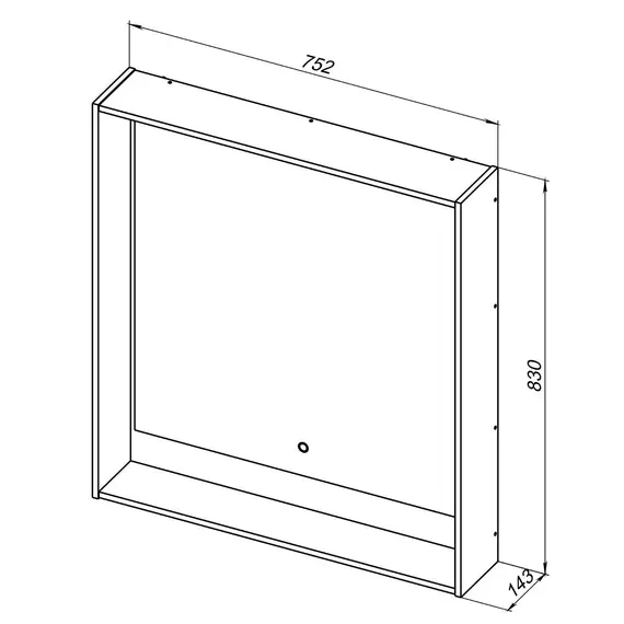 ЗЕРКАЛО AQUANET МИЛАН 80 ДУБ РУСТИКАЛЬНЫЙ