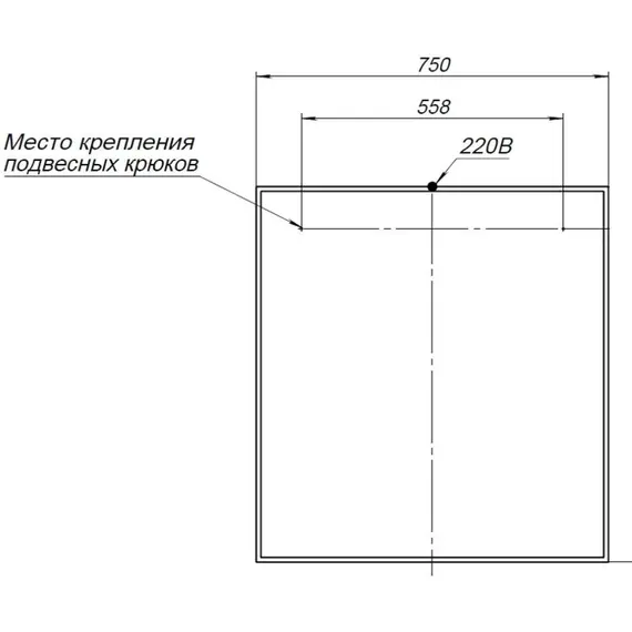 ЗЕРКАЛО AQUANET NOVA LITE 75 ДУБ РОШЕЛЬЕ LED