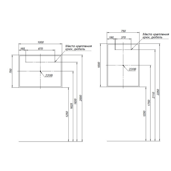ЗЕРКАЛО AQUANET ОПТИМА 100 С LED ПОДСВЕТКОЙ