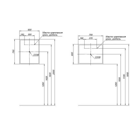 ЗЕРКАЛО AQUANET ОПТИМА 60 С LED ПОДСВЕТКОЙ