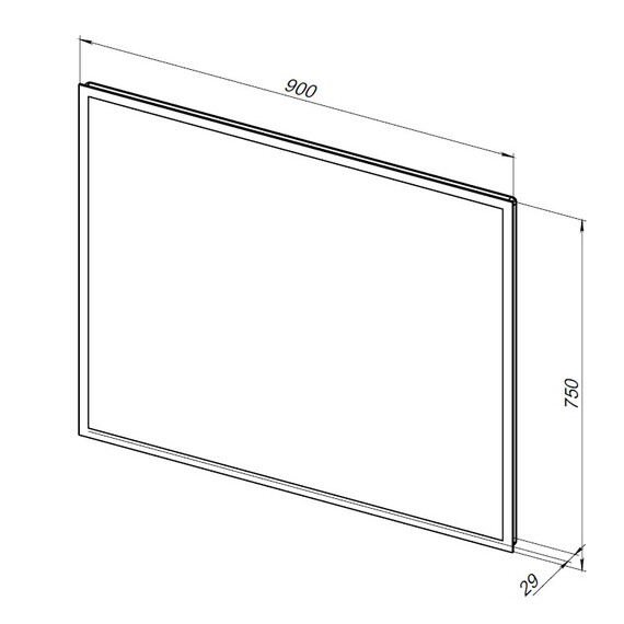 ЗЕРКАЛО AQUANET ОПТИМА 90 С LED ПОДСВЕТКОЙ