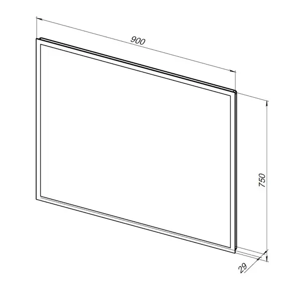 ЗЕРКАЛО AQUANET ОПТИМА 90 С LED ПОДСВЕТКОЙ