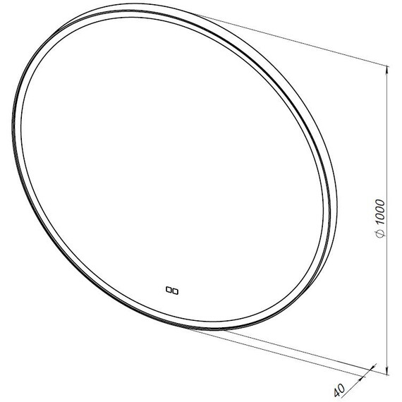 ЗЕРКАЛО AQUANET ТРЕНД 100 ЧЕРНЫЙ