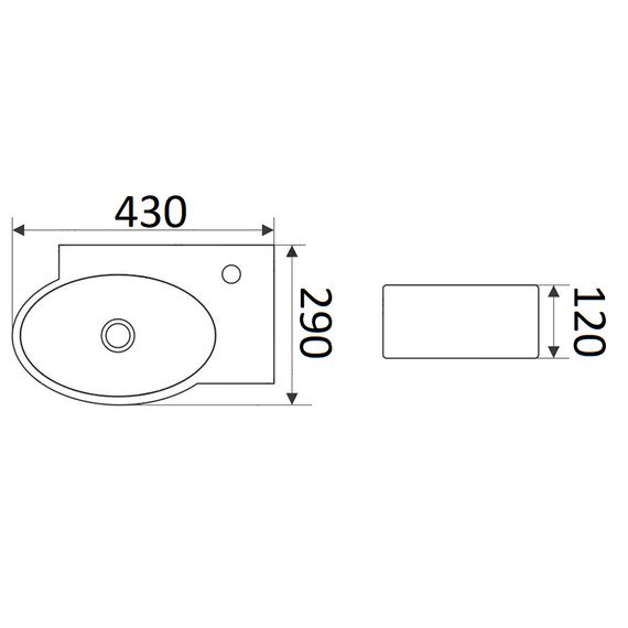 УМЫВАЛЬНИК CERAMALUX 9100L