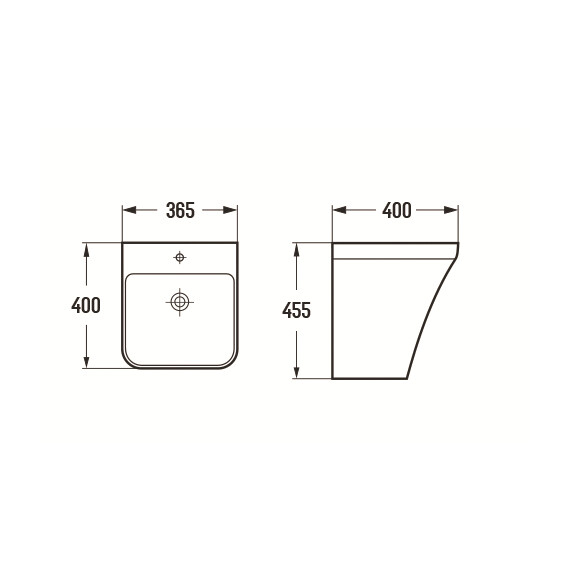 РАКОВИНА CERAMALUX 500PMB