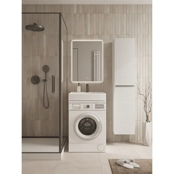 РАКОВИНА НАД СТИРАЛЬНОЙ МАШИНОЙ CERAMICANOVA QUATTRO 600X600X123 ММ, БЕЛЫЙ