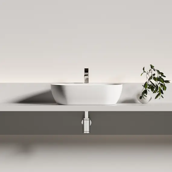 РАКОВИНА CERAMICANOVA TWIST НАКЛАДНАЯ ОВАЛЬНАЯ 500X300X140 ММ, БЕЛЫЙ МАТОВЫЙ