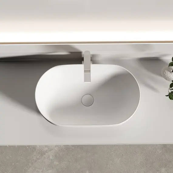 РАКОВИНА CERAMICANOVA TWIST НАКЛАДНАЯ ОВАЛЬНАЯ 500X300X140 ММ, БЕЛЫЙ МАТОВЫЙ