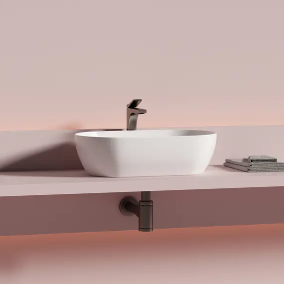 РАКОВИНА CERAMICANOVA TWIST НАКЛАДНАЯ ОВАЛЬНАЯ 500X300X140 ММ, БЕЛЫЙ