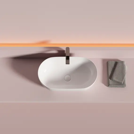 РАКОВИНА CERAMICANOVA TWIST НАКЛАДНАЯ ОВАЛЬНАЯ 500X300X140 ММ, БЕЛЫЙ