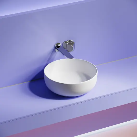 РАКОВИНА НАКЛАДНАЯ CERAMICANOVA TAYCAN КРУГЛАЯ, БЕЛАЯ МАТОВАЯ