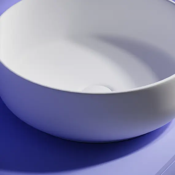 РАКОВИНА НАКЛАДНАЯ CERAMICANOVA TAYCAN КРУГЛАЯ, БЕЛАЯ МАТОВАЯ