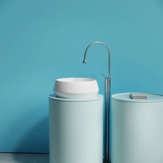 РАКОВИНА CERAMICANOVA MAYA НАКЛАДНАЯ КРУГЛАЯ 400X400X140 ММ, БЕЛЫЙ МАТОВЫЙ