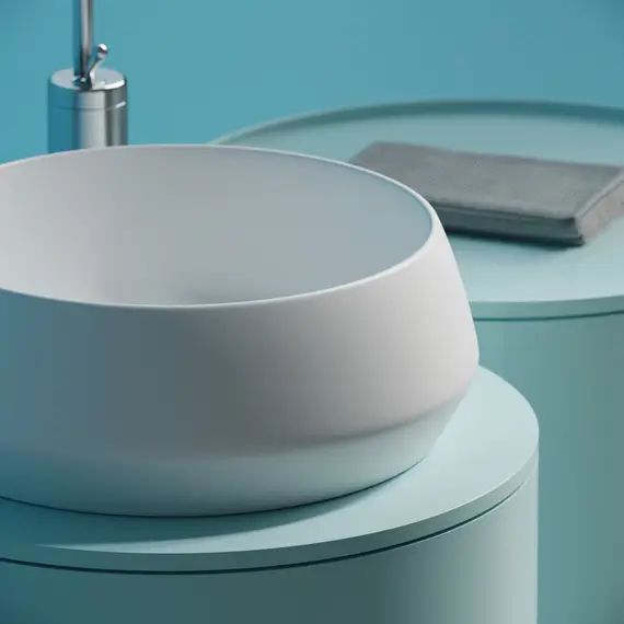 РАКОВИНА CERAMICANOVA MAYA НАКЛАДНАЯ КРУГЛАЯ 400X400X140 ММ, БЕЛЫЙ МАТОВЫЙ