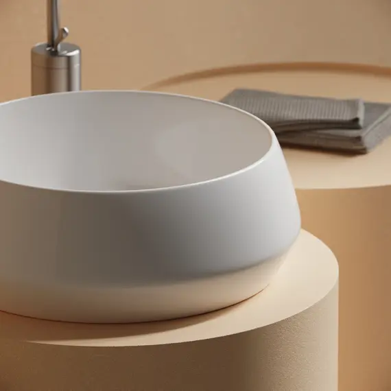 РАКОВИНА CERAMICANOVA MAYA НАКЛАДНАЯ КРУГЛАЯ 400X400X140 ММ, БЕЛЫЙ