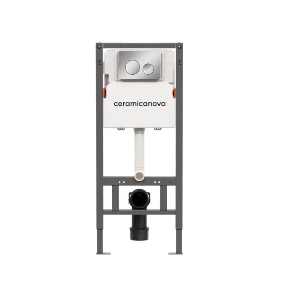 СИСТЕМА ИНСТАЛЛЯЦИИ ДЛЯ УНИТАЗОВ CERAMICANOVA BALANCE С КНОПКОЙ СМЫВА CIRCLE, ХРОМ ГЛЯНЦЕВЫЙ