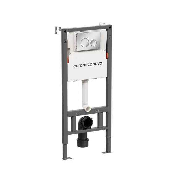 СИСТЕМА ИНСТАЛЛЯЦИИ ДЛЯ УНИТАЗОВ CERAMICANOVA BALANCE С КНОПКОЙ СМЫВА CIRCLE, ХРОМ ГЛЯНЦЕВЫЙ