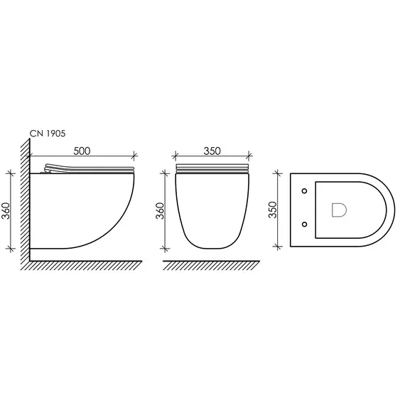 КОМПЛЕКТ ПОДВЕСНОЙ УНИТАЗ CERAMICANOVA MONO RIMLESS + СИСТЕМА ИНСТАЛЛЯЦИИ BALANCE КНОПКА CIRCLE, ЧЕРНЫЙ МАТОВЫЙ