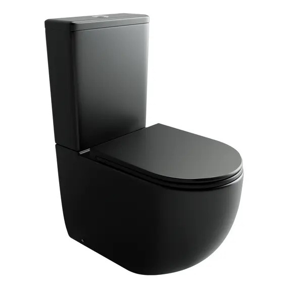 НАПОЛЬНЫЙ ПРИСТАВНОЙ УНИТАЗ CERAMICANOVA METROPOL, ЧЕРНЫЙ МАТОВЫЙ