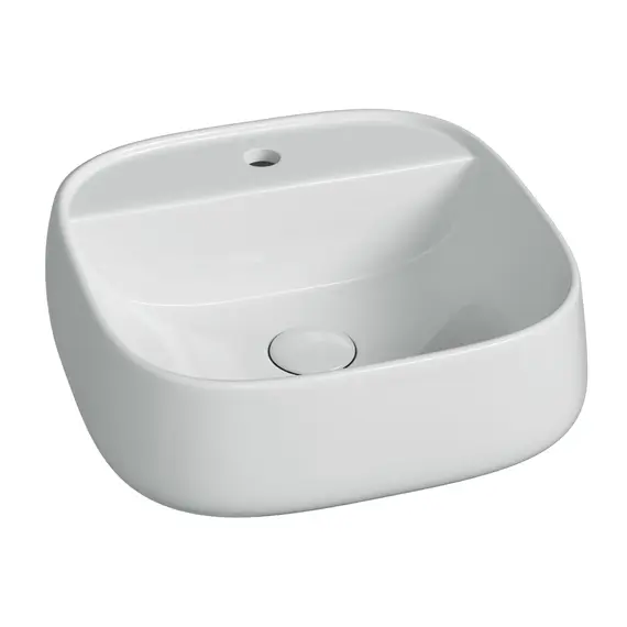 РАКОВИНА ПОДВЕСНАЯ CERAMICANOVA FONTE С ОТВЕРСТИЕМ ПОД СМЕСИТЕЛЬ 420X420X145 ММ, БЕЛЫЙ