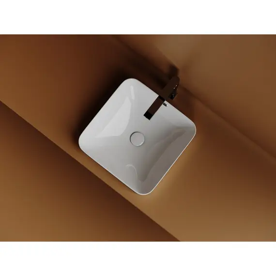 РАКОВИНА ВСТРАИВАЕМАЯ СВЕРХУ CERAMICANOVA ELEMENT КВАДРАТНАЯ 438X438X172 ММ, БЕЛЫЙ