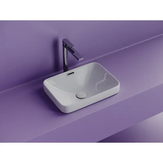 РАКОВИНА ВСТРАИВАЕМАЯ СВЕРХУ CERAMICANOVA ELEMENT ПРЯМОУГОЛЬНАЯ 460X330X170 ММ, БЕЛЫЙ