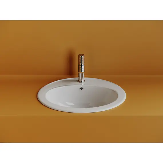 РАКОВИНА ВСТРАИВАЕМАЯ СВЕРХУ CERAMICANOVA SUN ОВАЛЬНАЯ 565X495X200 ММ, БЕЛЫЙ