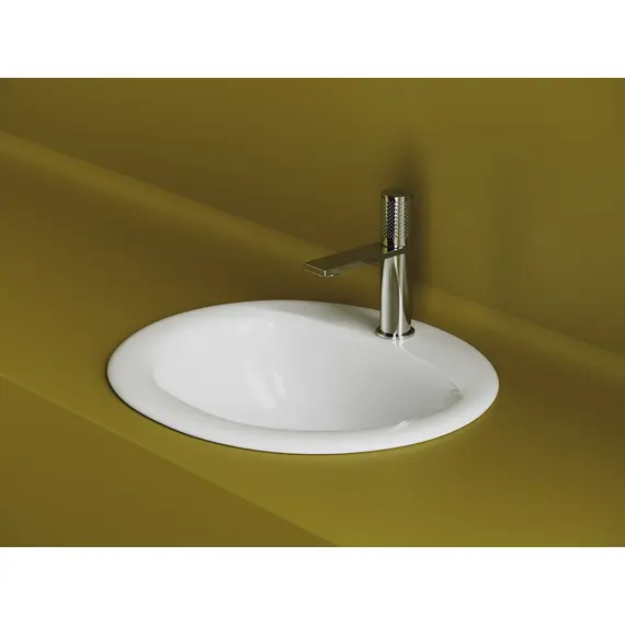 РАКОВИНА ВСТРАИВАЕМАЯ СВЕРХУ CERAMICANOVA SUN ОВАЛЬНАЯ 515X455X200 ММ, БЕЛЫЙ