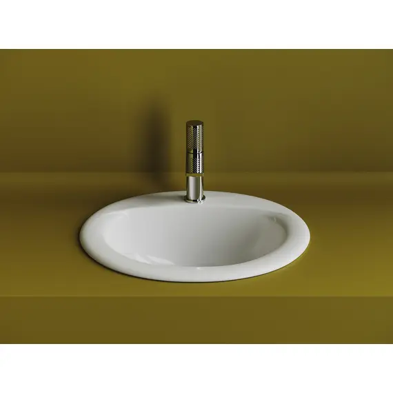 РАКОВИНА ВСТРАИВАЕМАЯ СВЕРХУ CERAMICANOVA SUN ОВАЛЬНАЯ 515X455X200 ММ, БЕЛЫЙ