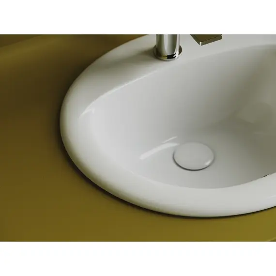 РАКОВИНА ВСТРАИВАЕМАЯ СВЕРХУ CERAMICANOVA SUN ОВАЛЬНАЯ 515X455X200 ММ, БЕЛЫЙ