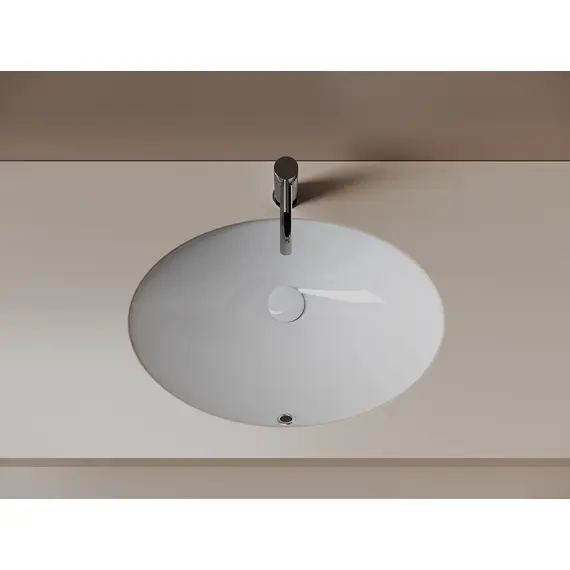 РАКОВИНА ВСТРАИВАЕМАЯ СНИЗУ CERAMICANOVA ERA ОВАЛЬНАЯ 615X435X220 ММ, БЕЛЫЙ