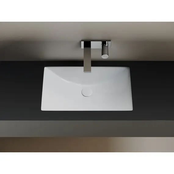 РАКОВИНА ВСТРАИВАЕМАЯ СНИЗУ CERAMICANOVA ERA ПРЯМОУГОЛЬНАЯ 600X390X190 ММ, БЕЛЫЙ