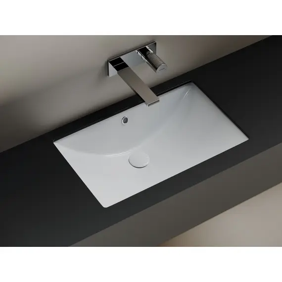 РАКОВИНА ВСТРАИВАЕМАЯ СНИЗУ CERAMICANOVA ERA ПРЯМОУГОЛЬНАЯ 600X390X190 ММ, БЕЛЫЙ