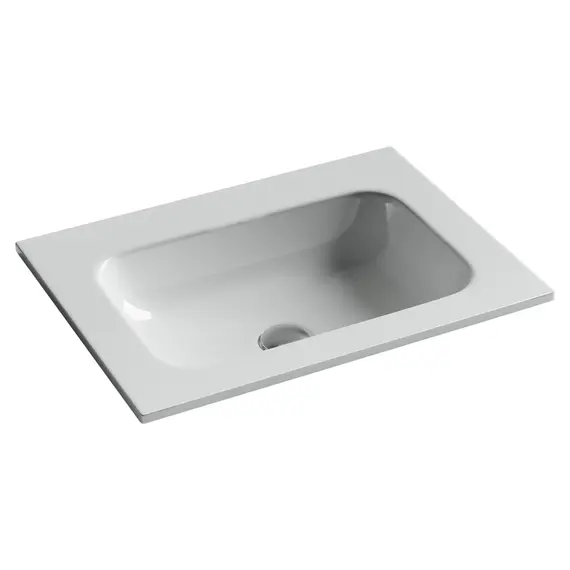 РАКОВИНА НАКЛАДНАЯ МЕБЕЛЬНАЯ CERAMICANOVA GRACE ПРЯМОУГОЛЬНАЯ БЕЗ ОТВЕРСТИЯ ПОД СМЕСИТЕЛЬ, 610X457X137 ММ, БЕЛЫЙ