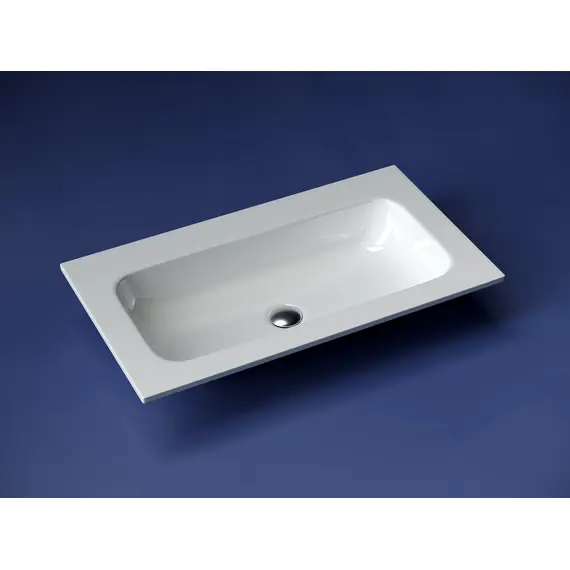 РАКОВИНА НАКЛАДНАЯ МЕБЕЛЬНАЯ CERAMICANOVA GRACE ПРЯМОУГОЛЬНАЯ БЕЗ ОТВЕРСТИЯ ПОД СМЕСИТЕЛЬ 810X457X137 ММ, БЕЛЫЙ
