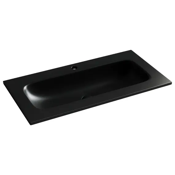 РАКОВИНА НАКЛАДНАЯ МЕБЕЛЬНАЯ CERAMICANOVA GRACE ПРЯМОУГОЛЬНАЯ 910X457X137 ММ С ОТВЕРСТИЕМ ПОД СМЕСИТЕЛЬ, ЧЕРНЫЙ МАТОВЫЙ