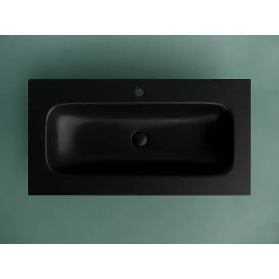 РАКОВИНА НАКЛАДНАЯ МЕБЕЛЬНАЯ CERAMICANOVA GRACE ПРЯМОУГОЛЬНАЯ 910X457X137 ММ С ОТВЕРСТИЕМ ПОД СМЕСИТЕЛЬ, ЧЕРНЫЙ МАТОВЫЙ