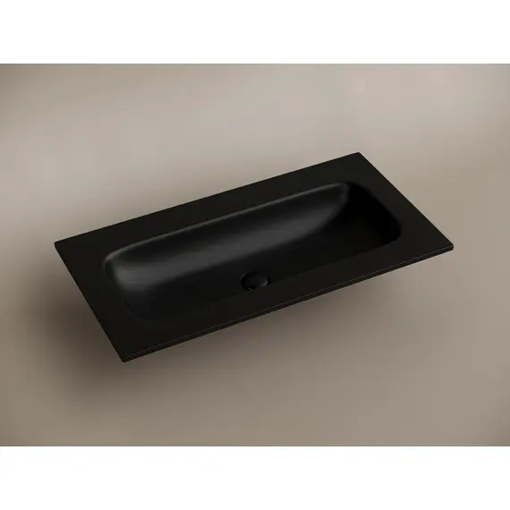 РАКОВИНА НАКЛАДНАЯ МЕБЕЛЬНАЯ CERAMICANOVA GRACE ПРЯМОУГОЛЬНАЯ 910X457X137 ММ БЕЗ ОТВЕРСТИЯ ПОД СМЕСИТЕЛЬ, ЧЕРНЫЙ МАТОВЫЙ