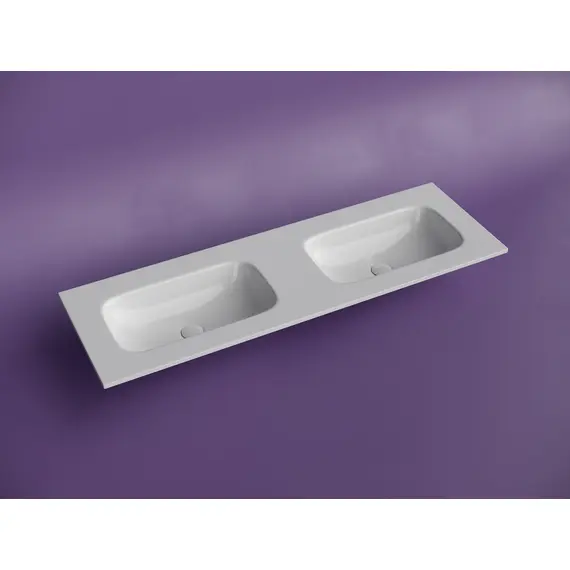 РАКОВИНА НАКЛАДНАЯ МЕБЕЛЬНАЯ CERAMICANOVA GRACE ПРЯМОУГОЛЬНАЯ 1410X457X137 ММ С ДВУМЯ ЧАШАМИ БЕЗ ОТВЕРСТИЙ ПОД СМЕСИТЕЛЬ, БЕЛЫЙ