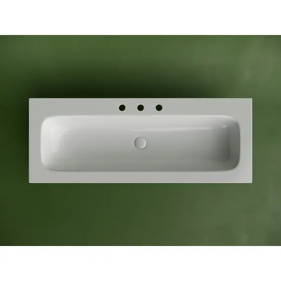 РАКОВИНА НАКЛАДНАЯ МЕБЕЛЬНАЯ CERAMICANOVA GRACE ПРЯМОУГОЛЬНАЯ 1210X457X137 ММ С ТРЕМЯ ОТВЕРСТИЯМИ ПОД СМЕСИТЕЛЬ, БЕЛЫЙ