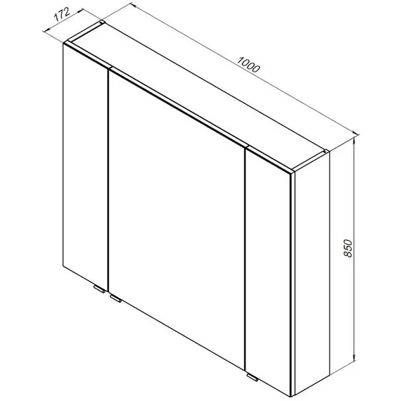 ЗЕРКАЛЬНЫЙ ШКАФ AQUANET АЛВИТА NEW 100 БЕЛЫЙ МАТОВЫЙ