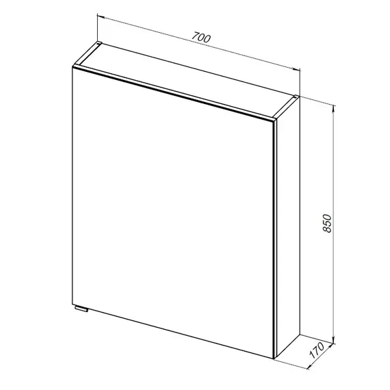 ЗЕРКАЛЬНЫЙ ШКАФ AQUANET АЛВИТА NEW 70 БЕЛЫЙ МАТОВЫЙ