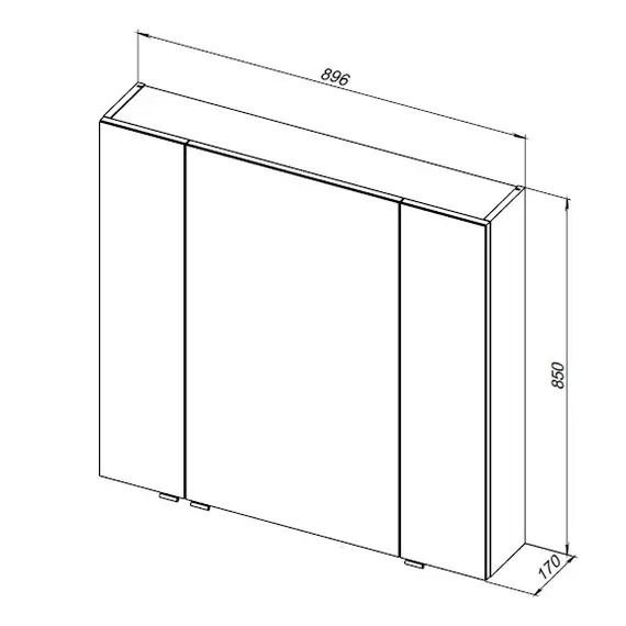 ЗЕРКАЛЬНЫЙ ШКАФ AQUANET АЛВИТА NEW 90 БЕЛЫЙ МАТОВЫЙ