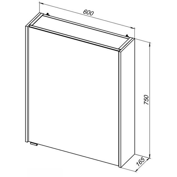 ЗЕРКАЛЬНЫЙ ШКАФ AQUANET ЛАТИНА 60 БЕЛЫЙ