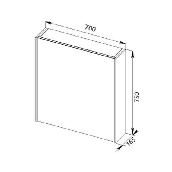ЗЕРКАЛЬНЫЙ ШКАФ AQUANET ЛАТИНА 70 БЕЛЫЙ