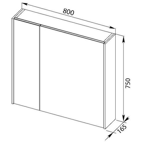 ЗЕРКАЛЬНЫЙ ШКАФ AQUANET ЛАТИНА 80 БЕЛЫЙ