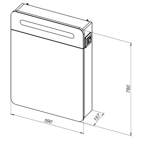 ЗЕРКАЛЬНЫЙ ШКАФ AQUANET ЛУККА 60 БЕЛЫЙ